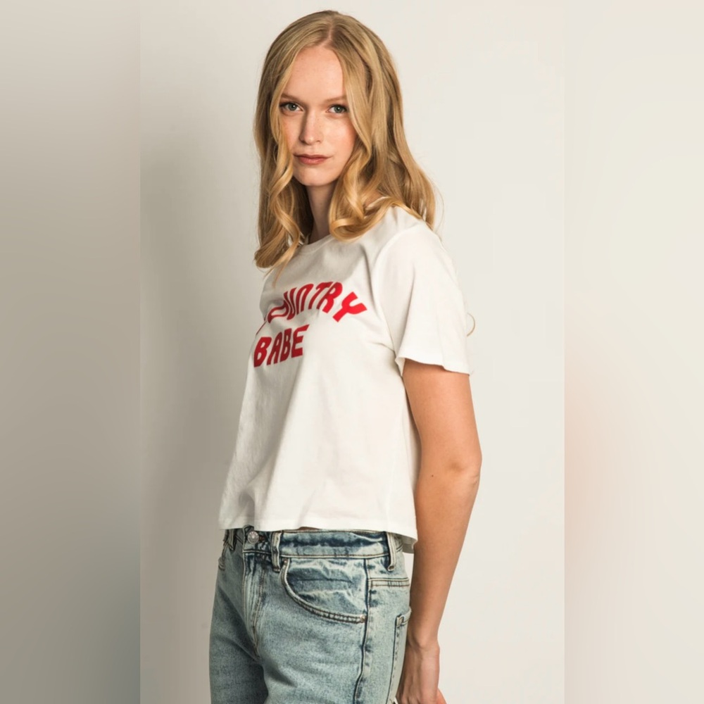 JUNK FOOD NWT - Country Babe Cropped T-Shirt - Picture 2 of 6